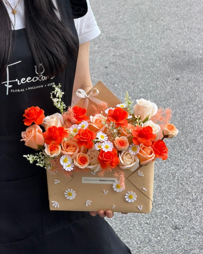 落日信封 Sunset Envelope (soap flower)