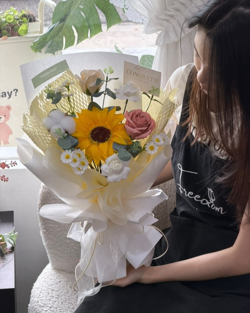 Bright Future graduation (soap flower)