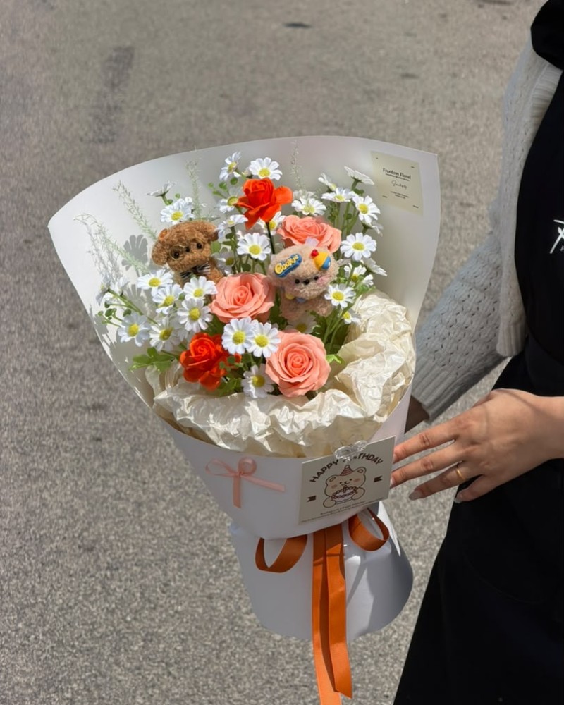 焦糖小狗 Caramel Puppy(soap flower)